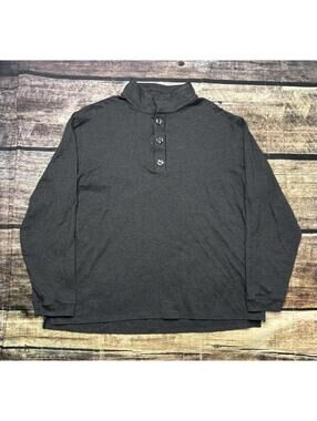 Murano Shirt Mens XL Liquid Cotton Henley Gray
